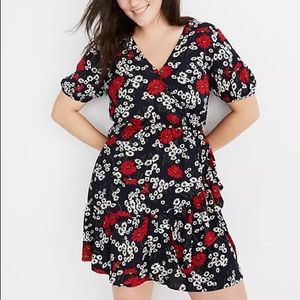 Madewell Ruffle Wrap Dress in Hillside Daisies